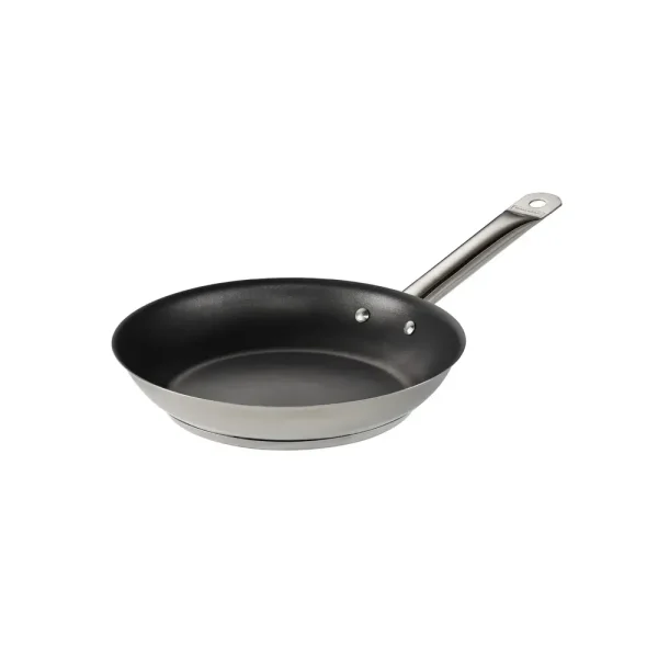 Tri-Ply Base Stainless Steel Fry Pan with Nonstick Interior