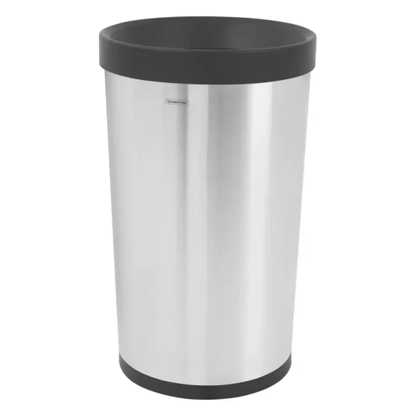13 Gallon Stainless Steel Open Top Round Trash Bin