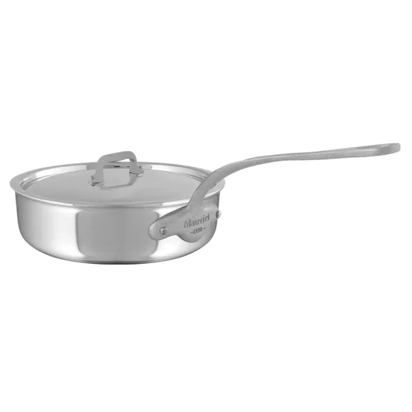 SB 5-Ply Saute Pan With Lid, Brushed Cast Stainless Steel Handle, 3.4-Qt