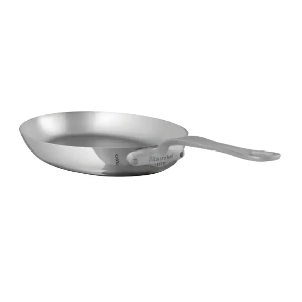 SB 5-Ply Oval Frying Pan With Brushed Cast Stainless Steel Handle, 13.5 x 9.1-In