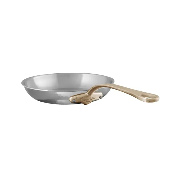 Hammered 5-Ply Frying Pan With Brass Handle