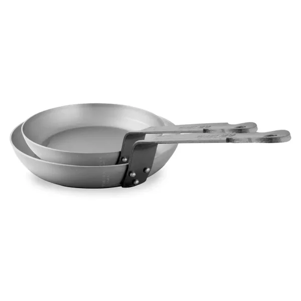 Black Carbon Natural Nonstick Frying Pan With Iron Handle 9.4-in and Frying Pan With Iron Handle 11-in Bundle