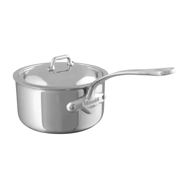 5-Ply Sauce Pan with Lid, Cast Stainless Steel Handle