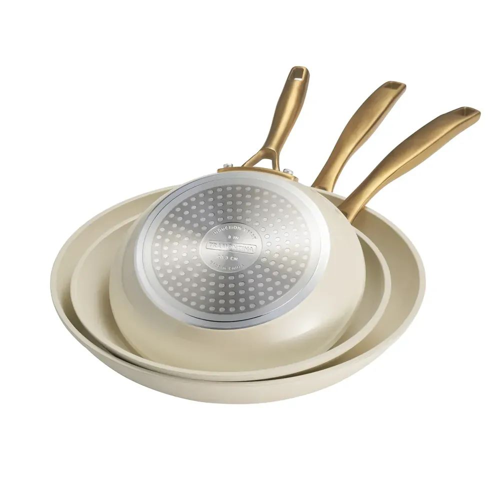 Cold Forged 3-Pack Fry Pans with Ceramic Interior