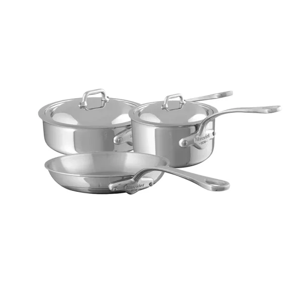 5-Ply 5-Piece Cookware Set, Cast Stainless Steel Handles
