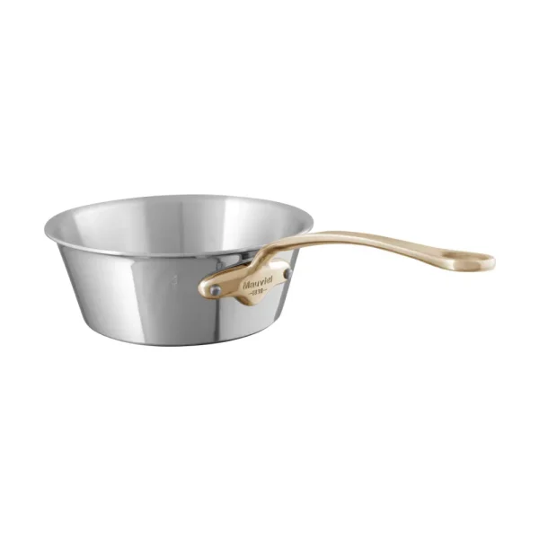 5-Ply Splayed Saute Pan With Brass Handle