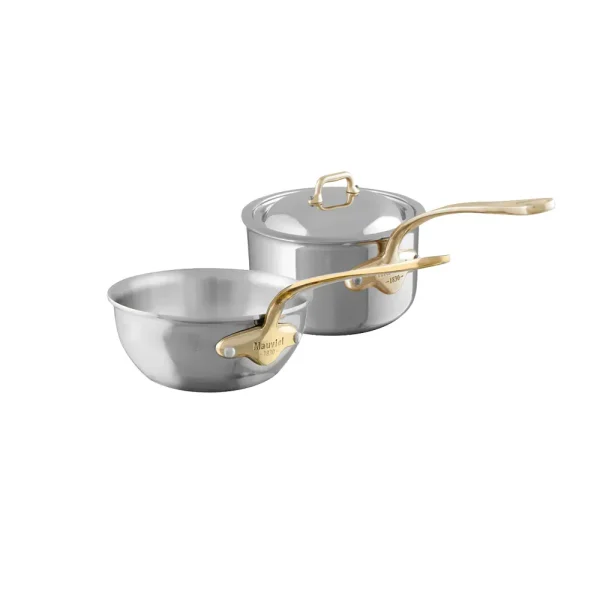 5-Ply Sauce Pan 1.8-Qt and Chef Pan 3.4-Qt, With Brass Handles