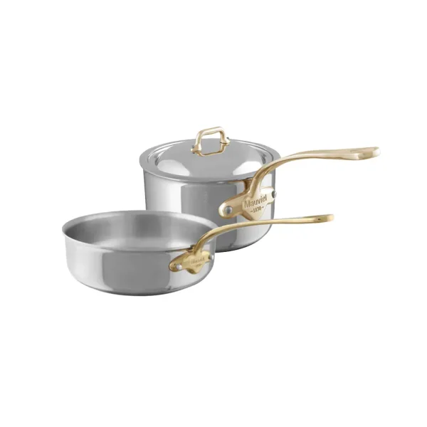 Sauce Pan 6.5-Qt and Saute Pan 1.8-Qt, Brass Handles