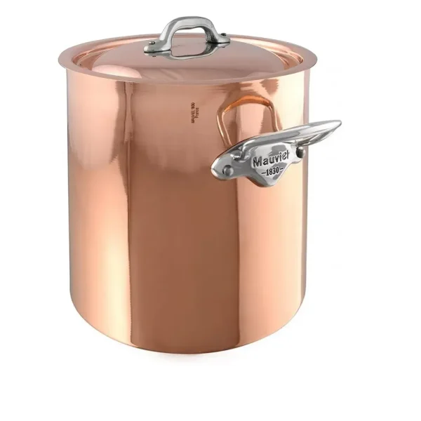 Stockpot With Curved Lid, Cast Stainless Steel Handles, 9.5-Qt