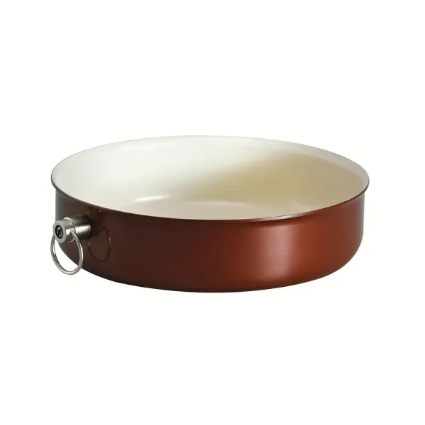 9.5 Inch Ceramic Round Baking Dish – Metallic Copper