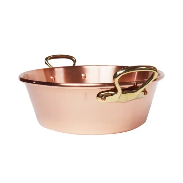 Copper Jam Pan With Brass Handles