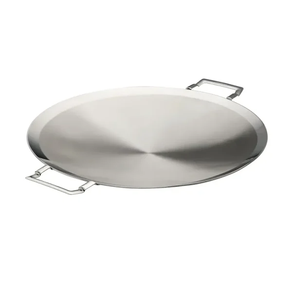 Churrasco BBQ 17.25 in Tri-Ply Clad Stainless Steel Round Grill Pan