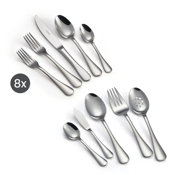 Classic 18/10 Stainless Steel 45 Piece Flatware Set