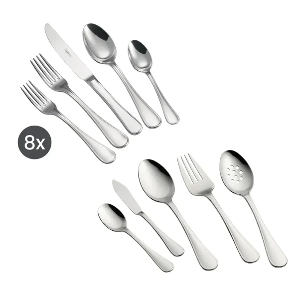 Firenze 18/10 Stainless Steel 45 Piece Flatware Set