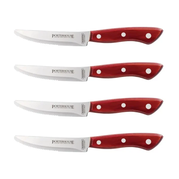 Porterhouse 4 Piece – 5 in Steak Knife Set – Rounded