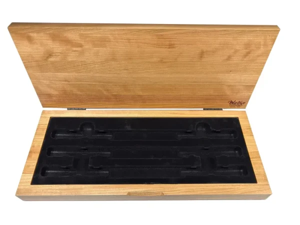 NEW DESIGN – Steak Knife Wood Chest for 5″ Steak Knives, Set of 6 (Empty)