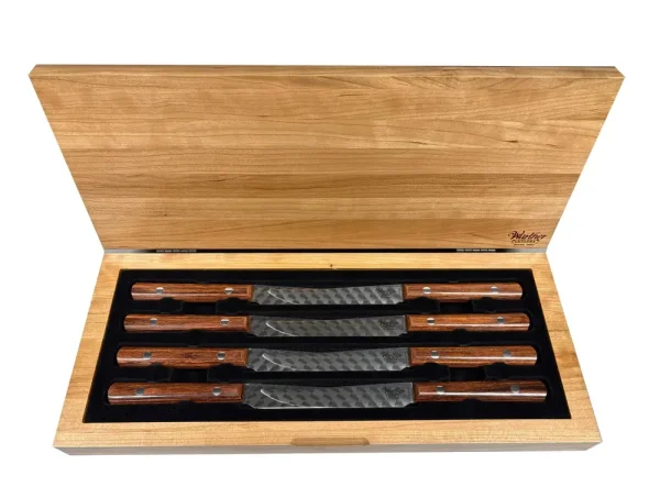 NEW DESIGN – Steak Knife Wood Chest for 5″ Steak Knives, Set of 8