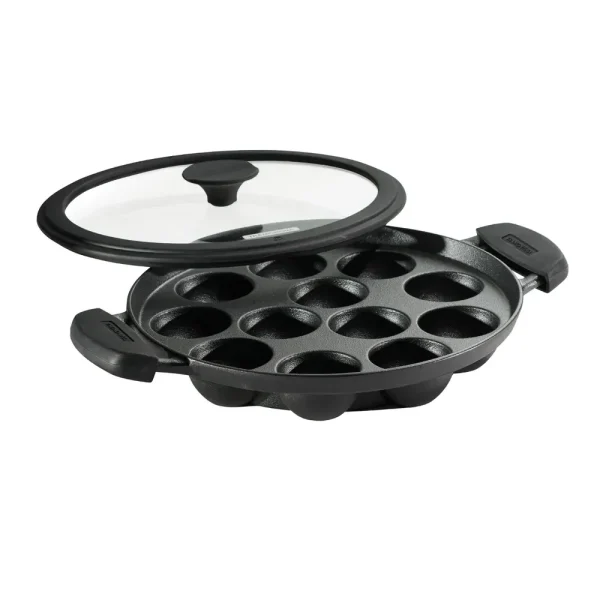 Pre-Seasoned Cast Iron Paniyarrakal with Lid
