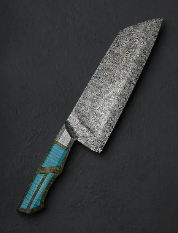 Bow Tie Damascus Bunka 220mm