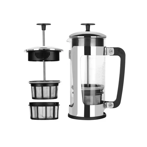 P5 French Press Coffee Maker / Polished Stainless Steel