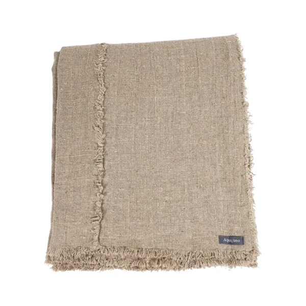 Fringed Linen Tablecloth / Natural