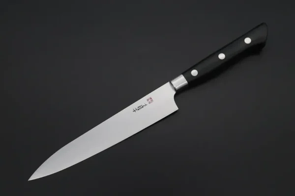 Petty Knife 150mm (5.9 Inch, Black Linen Micarta Handle)