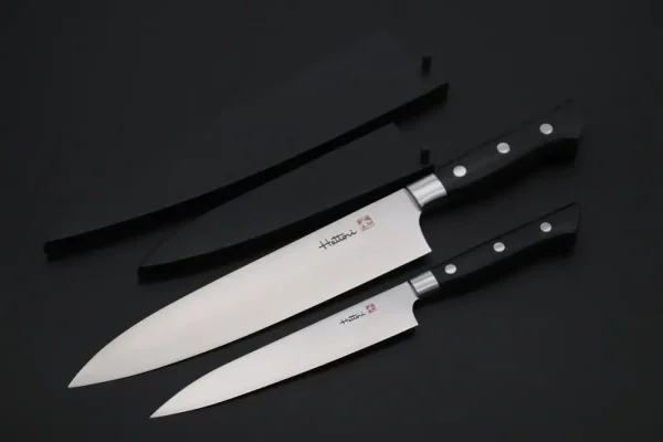 Knife Set Petty Knife 150mm (5.9 Inch) and Gyuto210mm (8.2 Inch) (comes with Black Lacquered Sayas)