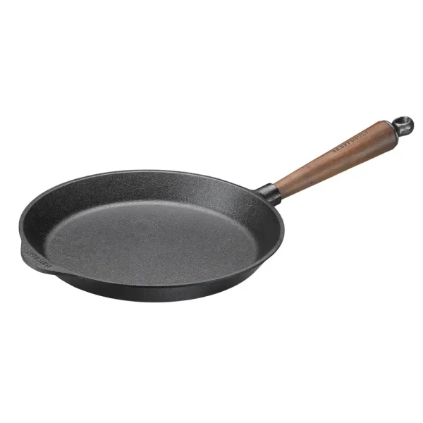 Cast Iron Frying Pan with Walnut Handle