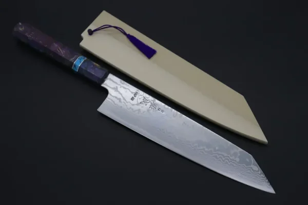 HAP-40 Nickel Damascus Kiritsuke Knife 240mm (9.4 inch,)