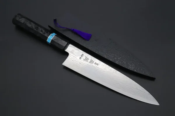 HAP-40 Nickel Damascus Wa Gyuto Knife 210mm (8.2 inch,)