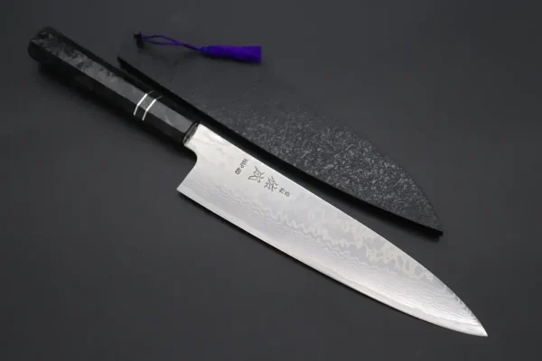 HAP-40 Nickel Damascus Wa Gyuto Knife 240mm (9.4 inch,)