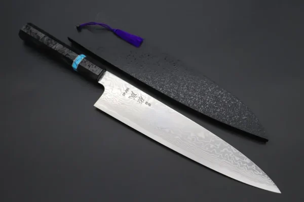 HAP-40 Nickel Damascus Wa Gyuto Knife 270mm (10.6 inch,)