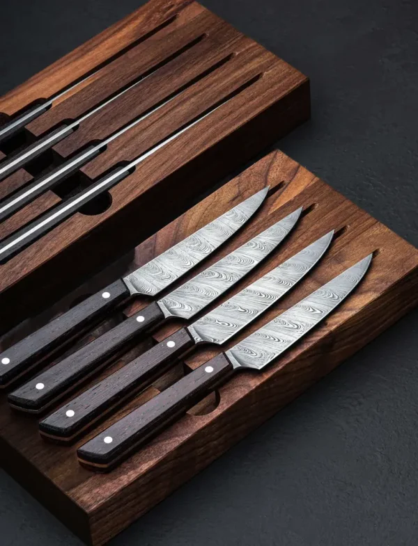 Heirloom Damascus Steak Knife Set