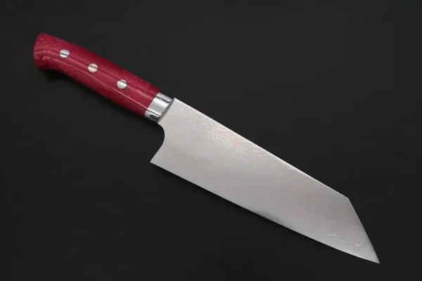 VG-10W Multi-Colored Golden-Rainbow Damascus Bunka Knife 175mm (6.8 Inch)