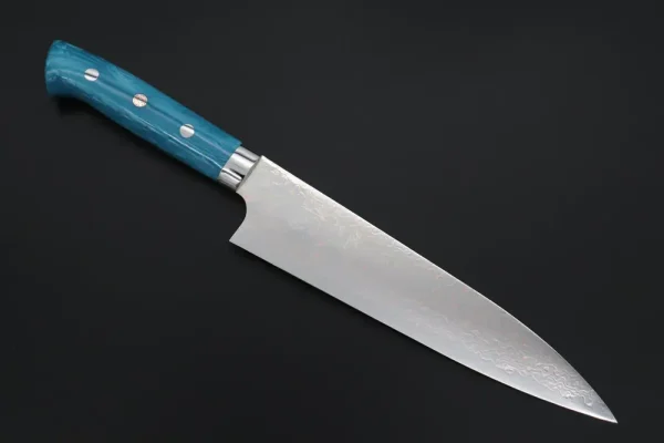VG-10W Multi-Colored Golden-Rainbow Damascus Gyuto Knife 210mm (8.2 Inch)
