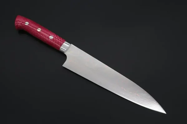 VG-10W Multi-Colored Golden-Rainbow Damascus Gyuto Knife 210mm (8.2 Inch)