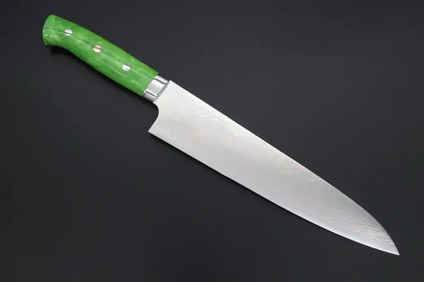 VG-10W Multi-Colored Golden-Rainbow Damascus Gyuto Knife 240mm (9.4 Inch)